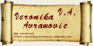 Veronika Avramović vizit kartica
